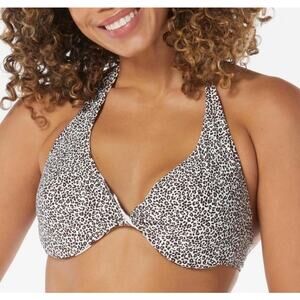 Coco Reef Verso Twist Reversible Underwire Bikini Top 36/38DD Native Zebra NWT